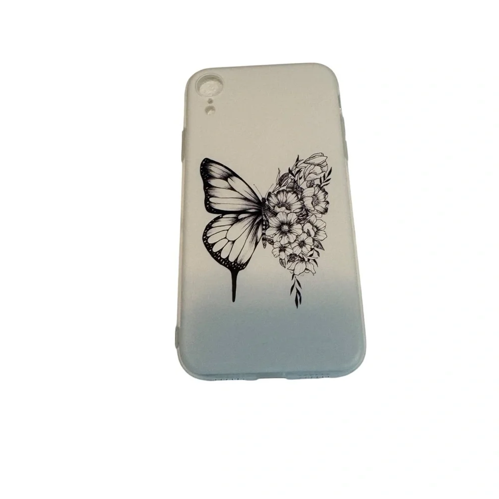 White Artistic Butterfly Wing Phone Case
